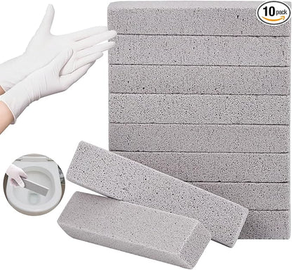 Ten URBANOMAX pumice stones in a pack, natural volcanic stone for exfoliating skin and removing calluses.