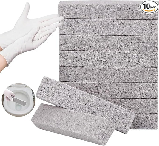 Ten URBANOMAX pumice stones in a pack, natural volcanic stone for exfoliating skin and removing calluses.