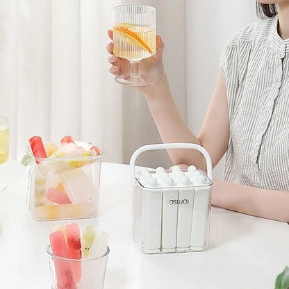 URBANOMAX silicone popsicle mold with lid for making homemade frozen treats, flexible and easy to clean.
