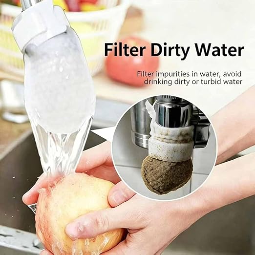 URBANOMAX 2026 New Faucet Filter Cotton Bag attached to kitchen tap for water filtration.