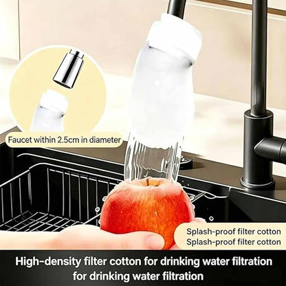 URBANOMAX 2026 new faucet filter cotton bag attached to kitchen tap for water filtration.