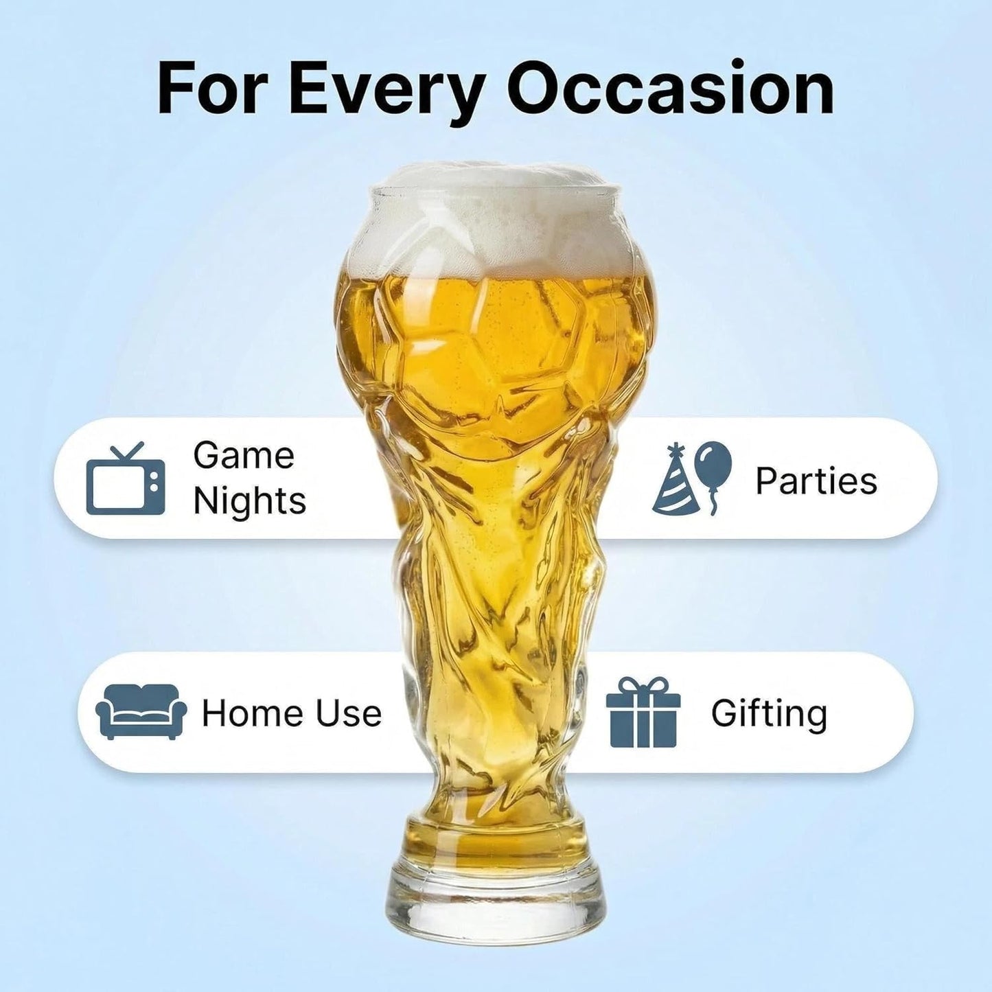 Hercules Football Themed Beer Glass